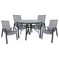 Redline Creation Inc. 5-Piece Patio Dining Set in Matte Black and Gray, , large
