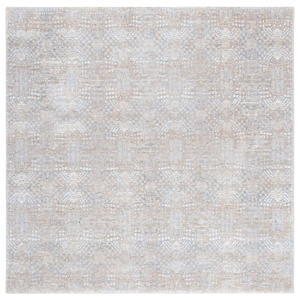 Safavieh Webster WBS332G 6"7" Square Grey and Beige Area Rug, , large