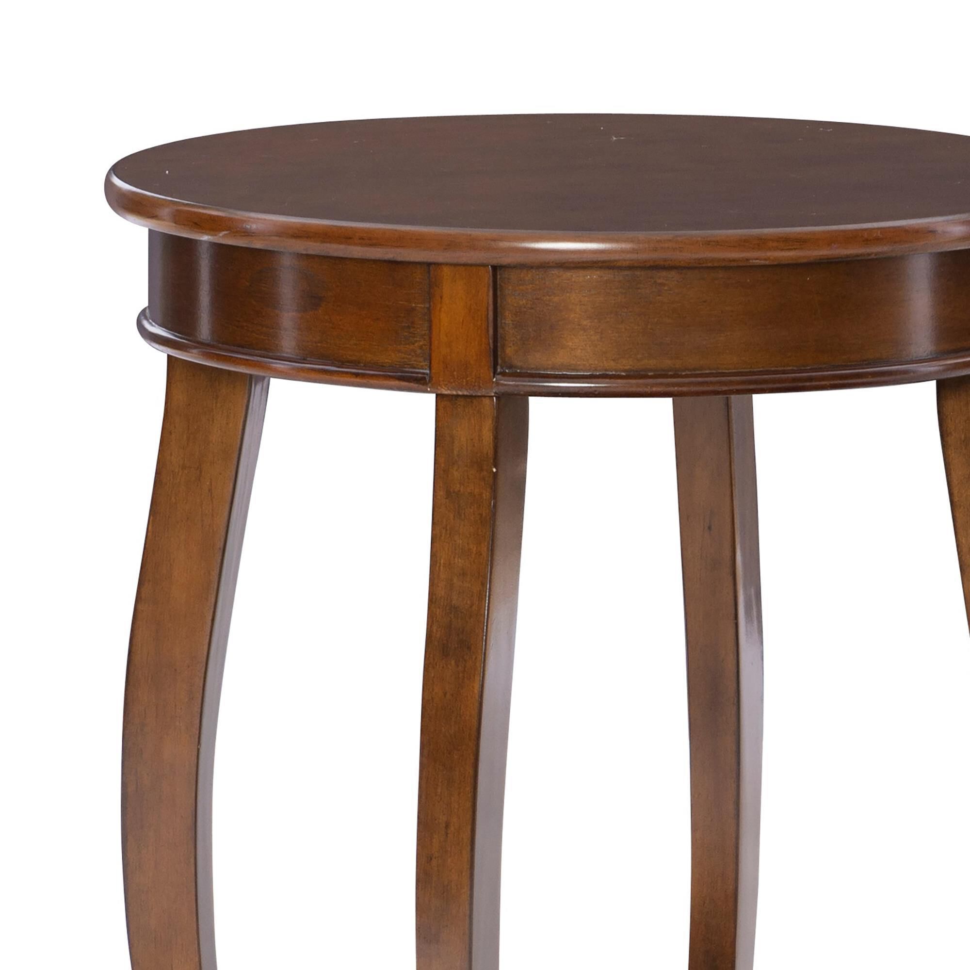 Linon Home Decor Rainbow Side Table in Hazelnut