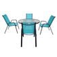 Redline Creation Inc. Loni Birch 5-Piece Outdoor Dining Set in Turquoise, , large
