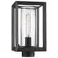 Golden Lighting Smyth 1-Light Outdoor Post Mount with Seeded Glass Shade in Natural Black, , large