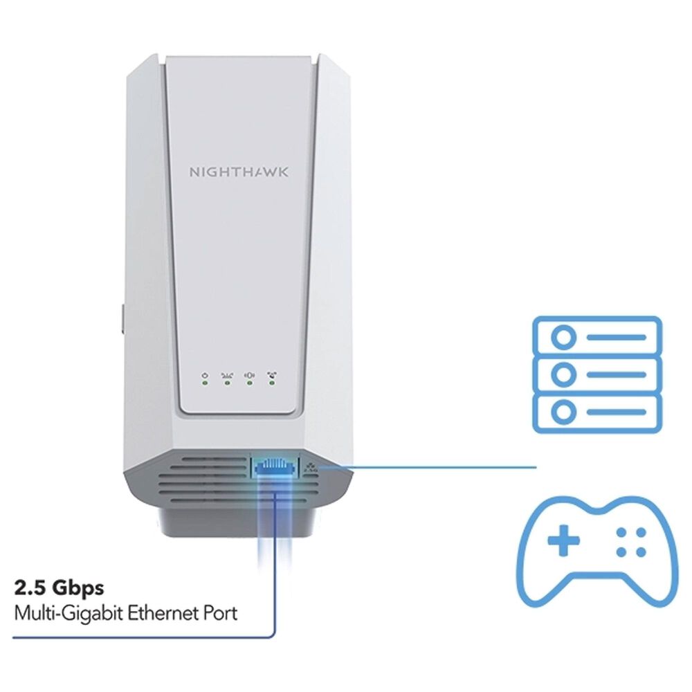 NETGEAR Nighthawk Wi-Fi 7 Dual-Band Range Extender in White, , large