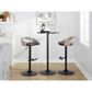 LumiSource Grotto Swivel Barstool with Black Faux Leather Upholstery in Black and Light Grey (Set of 2), , large