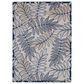 Nourison Aloha ALH18 7"10" x 10"6" Ivory and Navy Indoor/Outdoor Area Rug, , large
