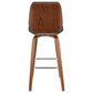 Blue River Renee 31" Swivel Barstool with Gray Cushion in Walnut, , large