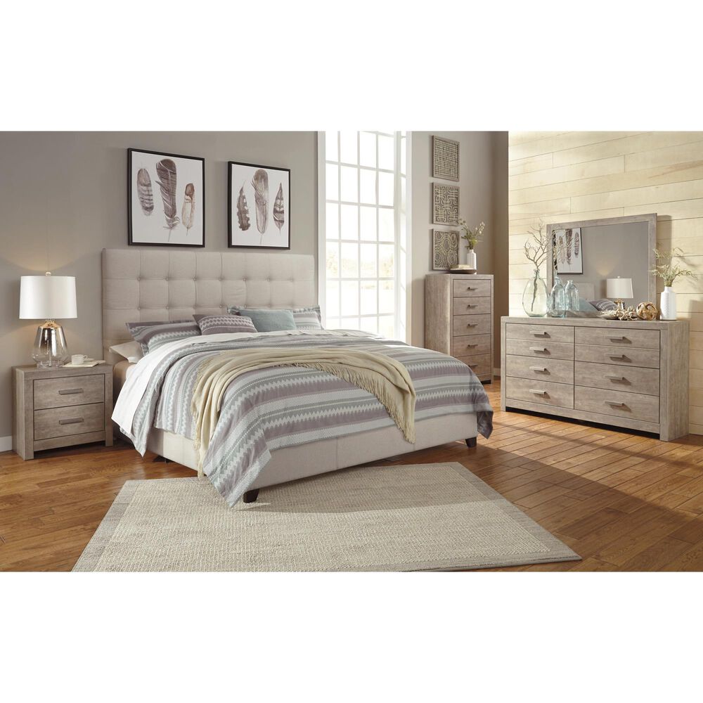 Ashley Dolante Queen Upholstered Bed in Beige, , large