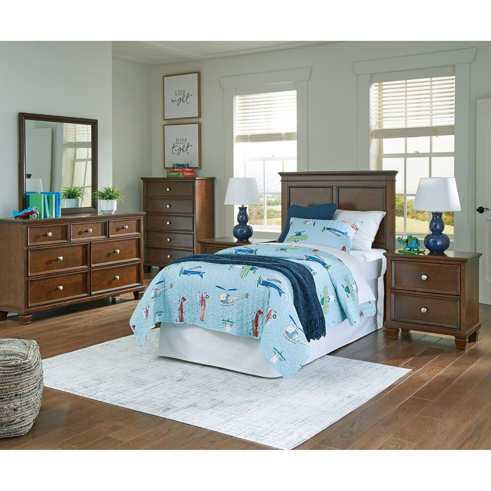 Ashley Danabrin 5-Piece Twin Panel Bedroom Set in Brown, , large