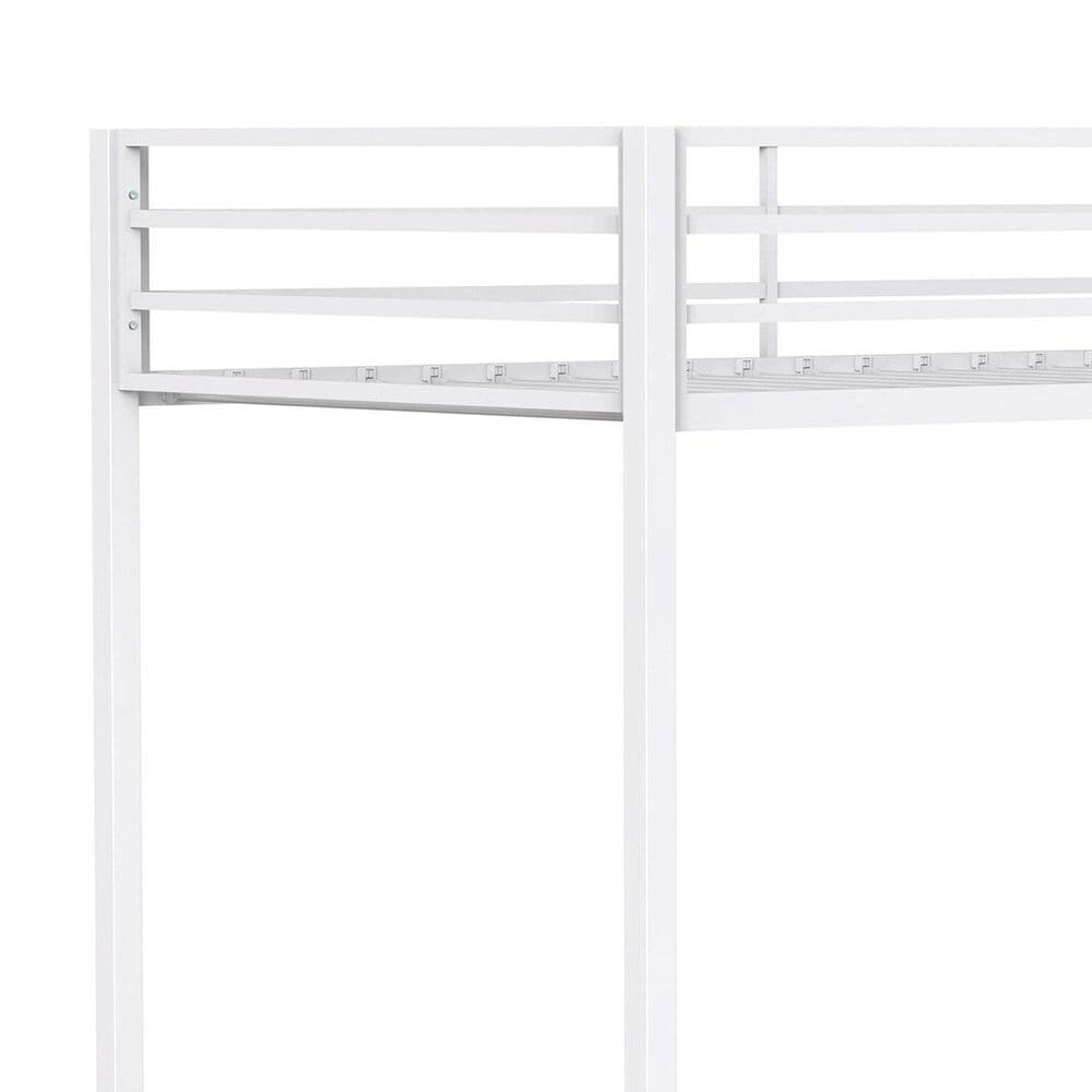 Pacific Landing Alevera Twin Over Twin Bunk Bed with Ladder in Matte White, , large