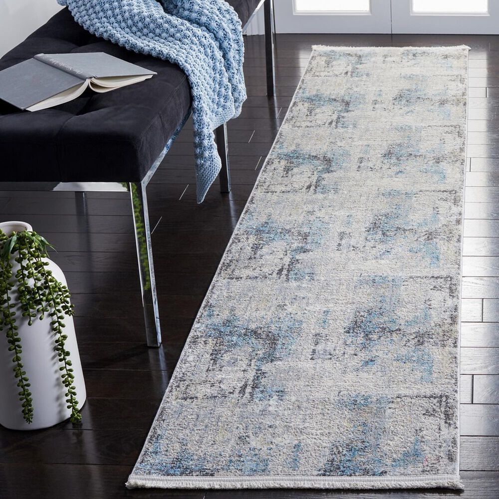 Safavieh Dream DRM422F 2&#39; x 8&#39; Grey and Blue Runner, , large