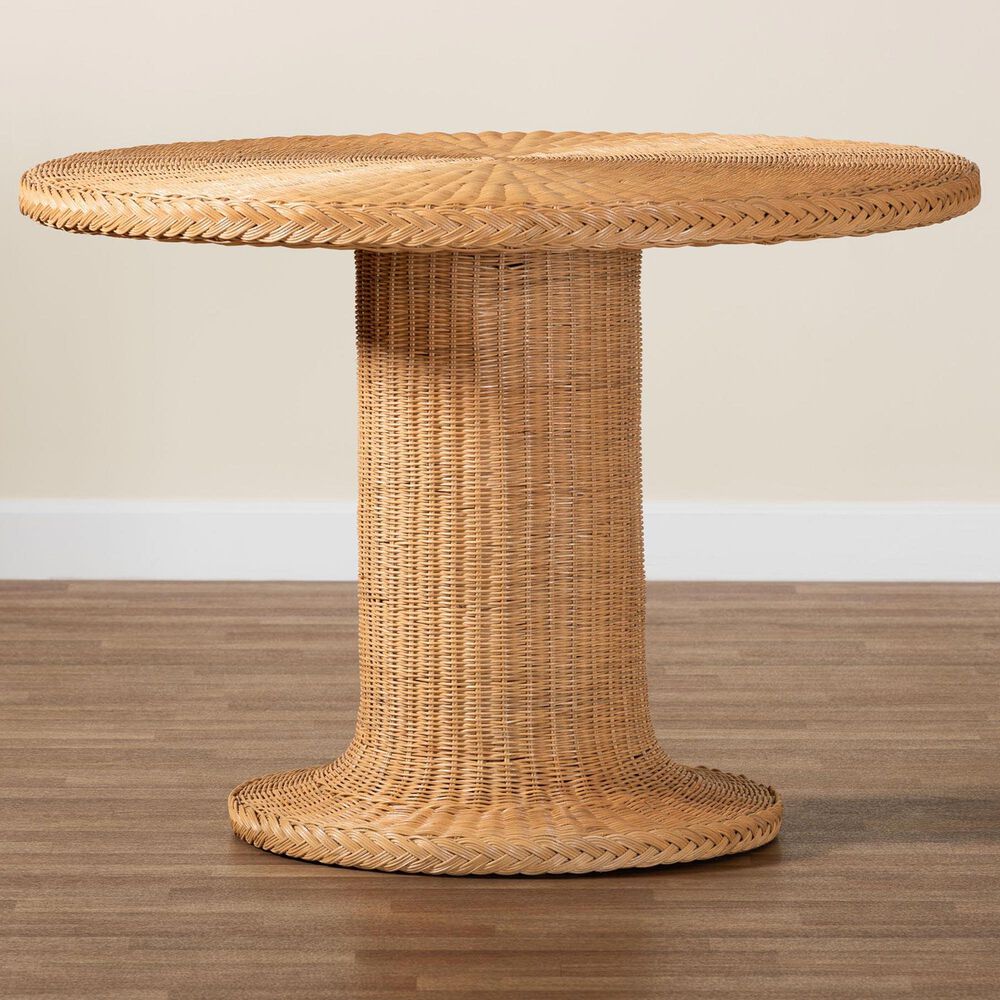 Baxton Studio Farrow Dining Table in Light Honey - Table Only, , large