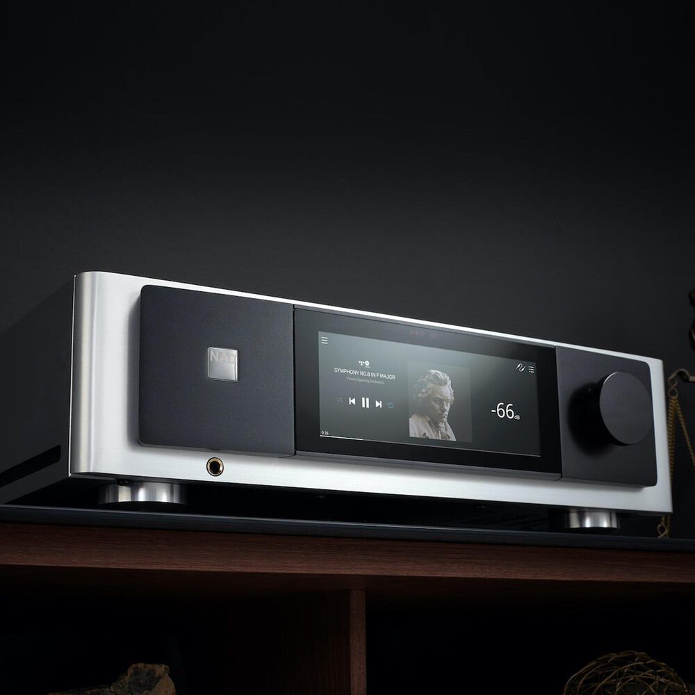 Lenbrook BluOS Streaming DAC Amplifier in Black and Silver, , large