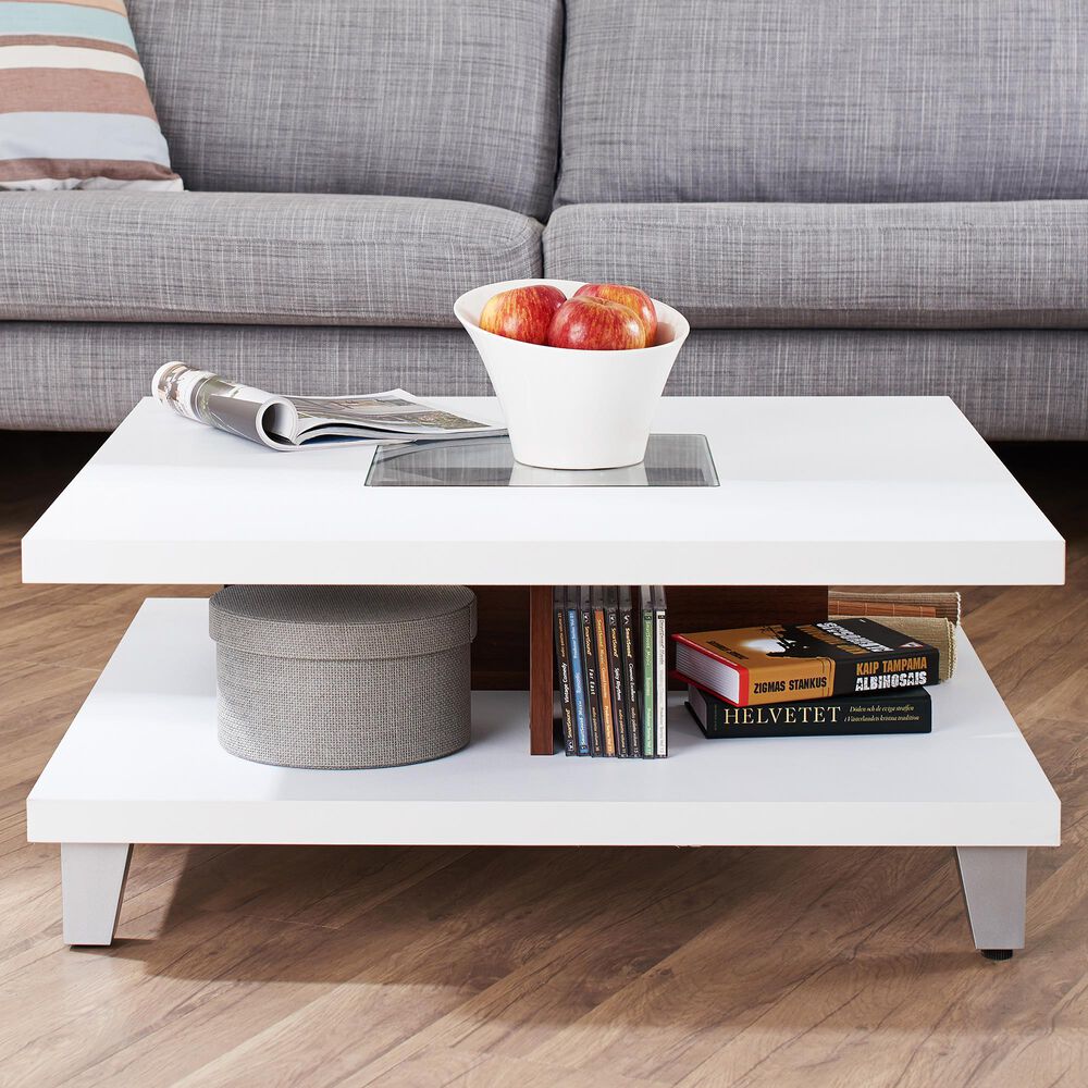 Furniture of America Humphrey Storage Coffee table in White, , large