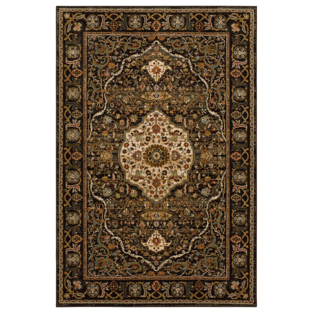 Karastan Spice Market Petra Charcoal 9"6" x 12"11" Area Rug, , large