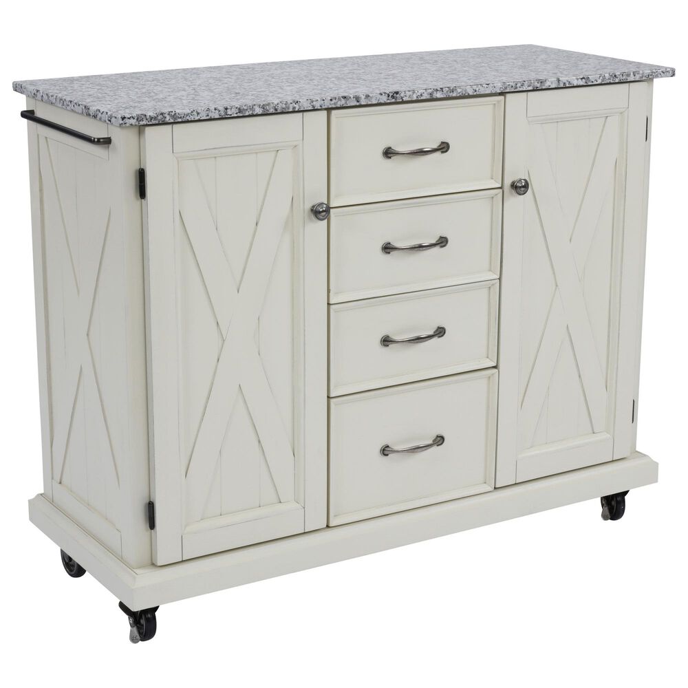 Homestyles Seaside Lodge Kitchen Cart in White, , large