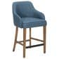 Valor Living Paloma 26" Counter Stool with Navy Upholstery in Medium Oak, , large