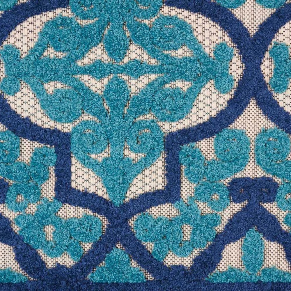 Nourison Aloha Geometric 7&#39;10&quot; x 10&#39;6&quot; Navy Indoor/Outdoor Area Rug, , large