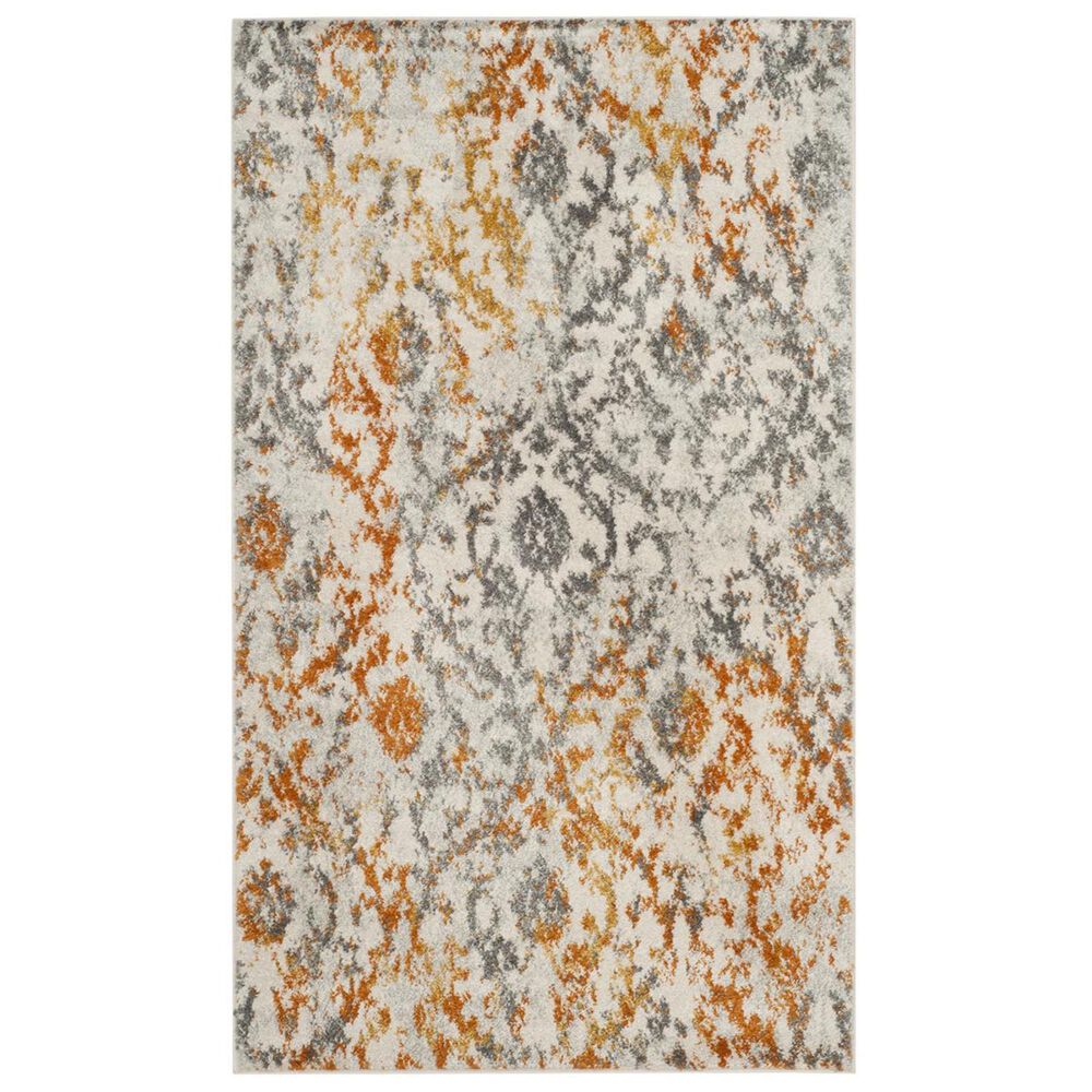 Safavieh Madison MAD608K-3 3" x 5" Cream/Orange Area Rug, , large