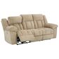 Ashley Tip-Off Power Reclining Sofa with Adjustable Headrest in Wheat, , large