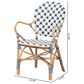 Baxton Studio Bryson Arm Chair in Natural Brown, Blue and White, , large