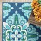 Oriental Weavers Meridian 2206B 2"3" x 7"6" Blue Runner, , large