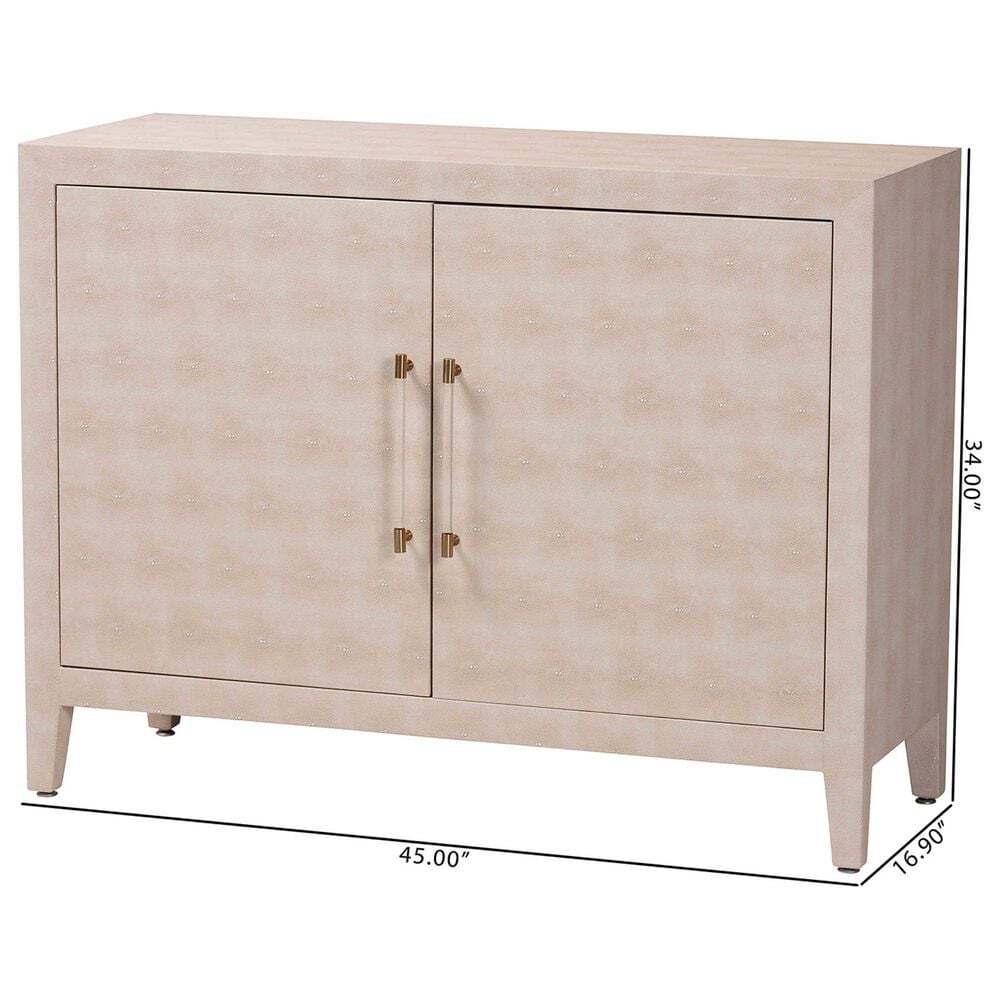 Baxton Studio Nira 2-Door Accent Sideboard in Beige, , large