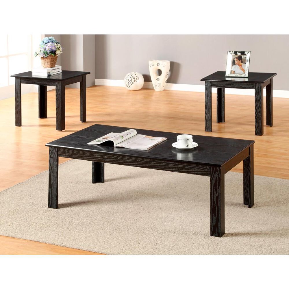 3-Pack Occasional Table Set in Black, , large