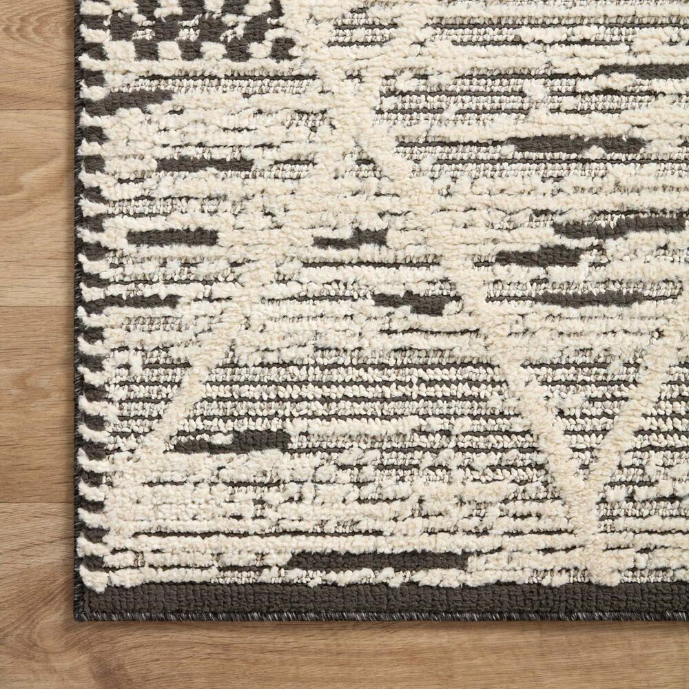 Loloi II Fabian FAB-03 2&#39;7&quot; x 7&#39;6&quot; Charcoal and Ivory Runner, , large