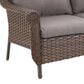 Sunwell Garden 2-Seater Patio Loveseat with Floral Armrests in Gray, , large