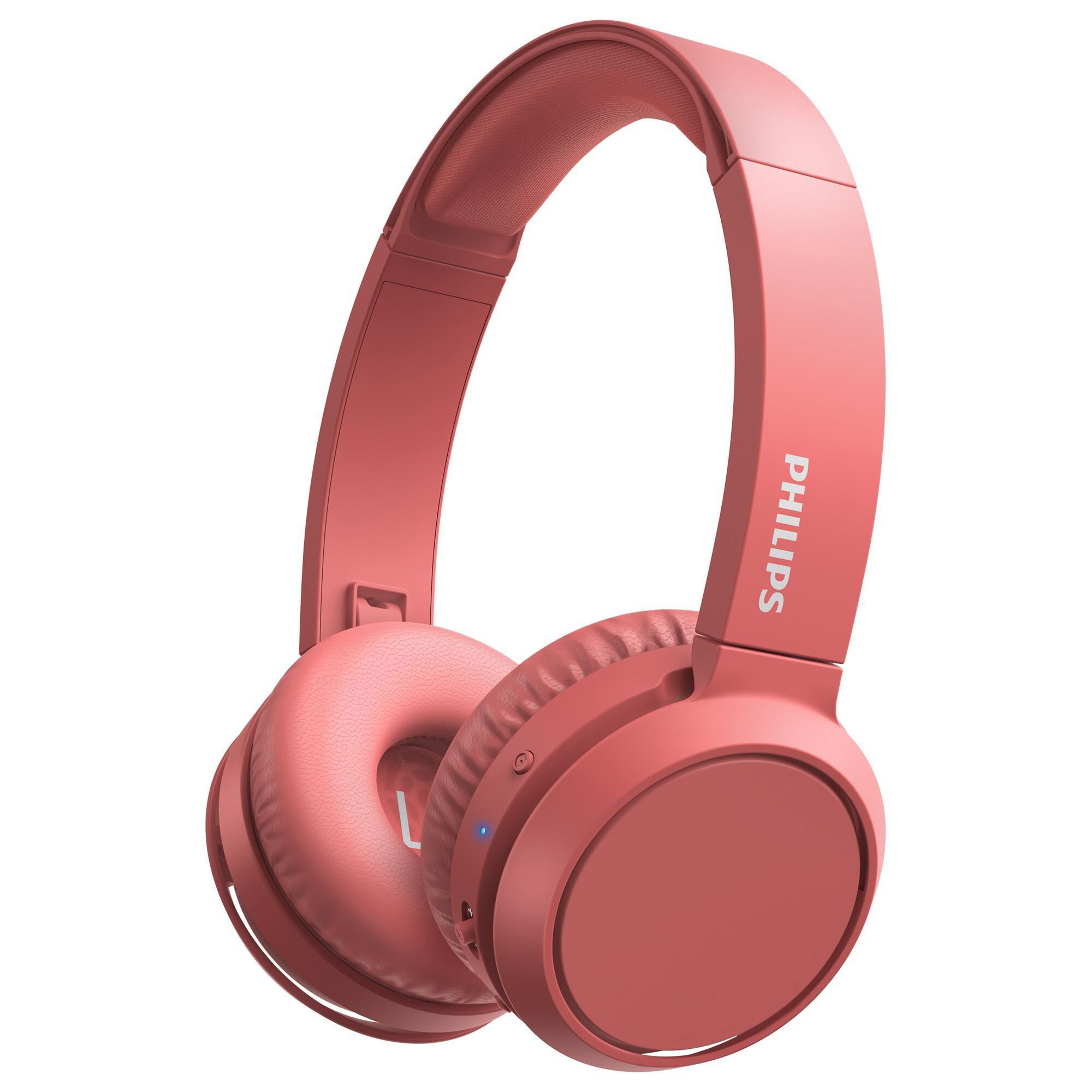 Philips Wireless On Ear Headphones with Microphone in Red NFM
