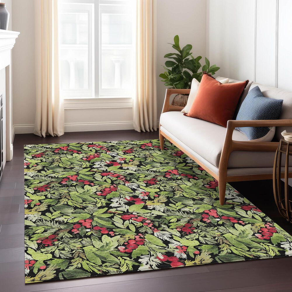 Dalyn Rug Company Wonderland WN24 5&#39; x 7&#39;6&quot; Black Indoor/Outdoor Area Rug, , large
