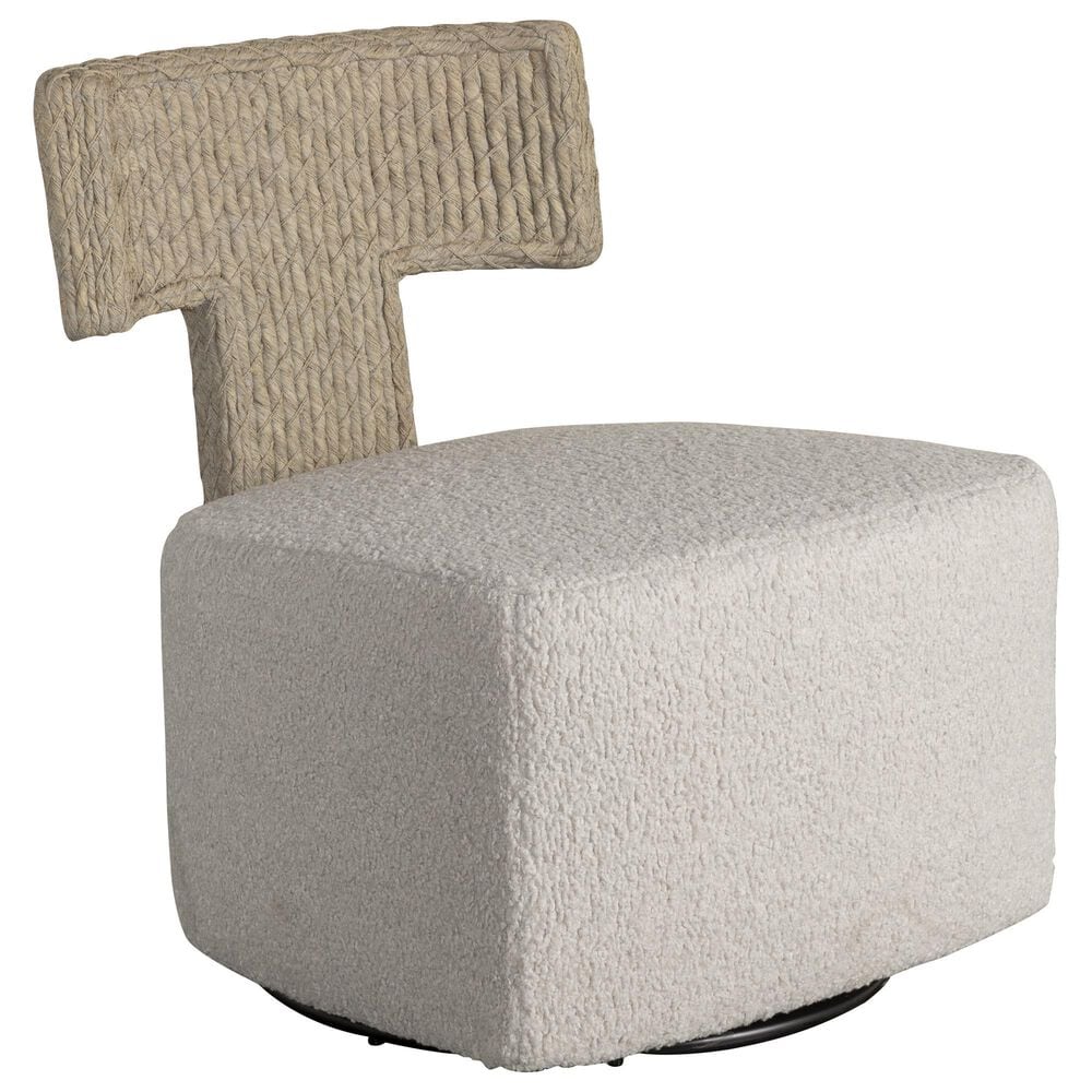Bernhardt Tulum Swivel Chair in Grey, , large