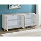 Steve Silver Mike 4-Door Sideboard in White, Gray, Yellow, Bronze and Chrome, , large