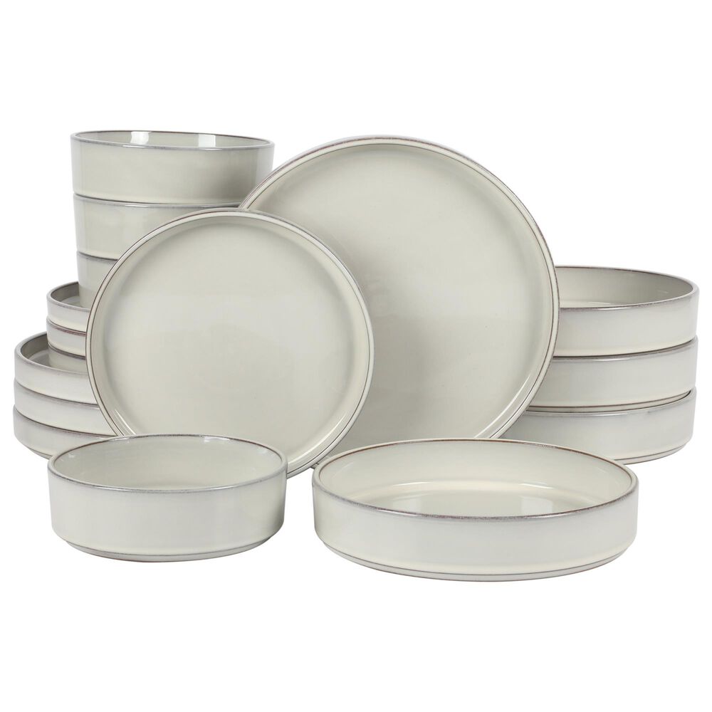Gibson Homewares Bloomhouse Santorini Mist 16-Piece Dinnerware Set in Moonstone White, , large