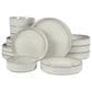 Gibson Homewares Bloomhouse Santorini Mist 16-Piece Dinnerware Set in Moonstone White, , large