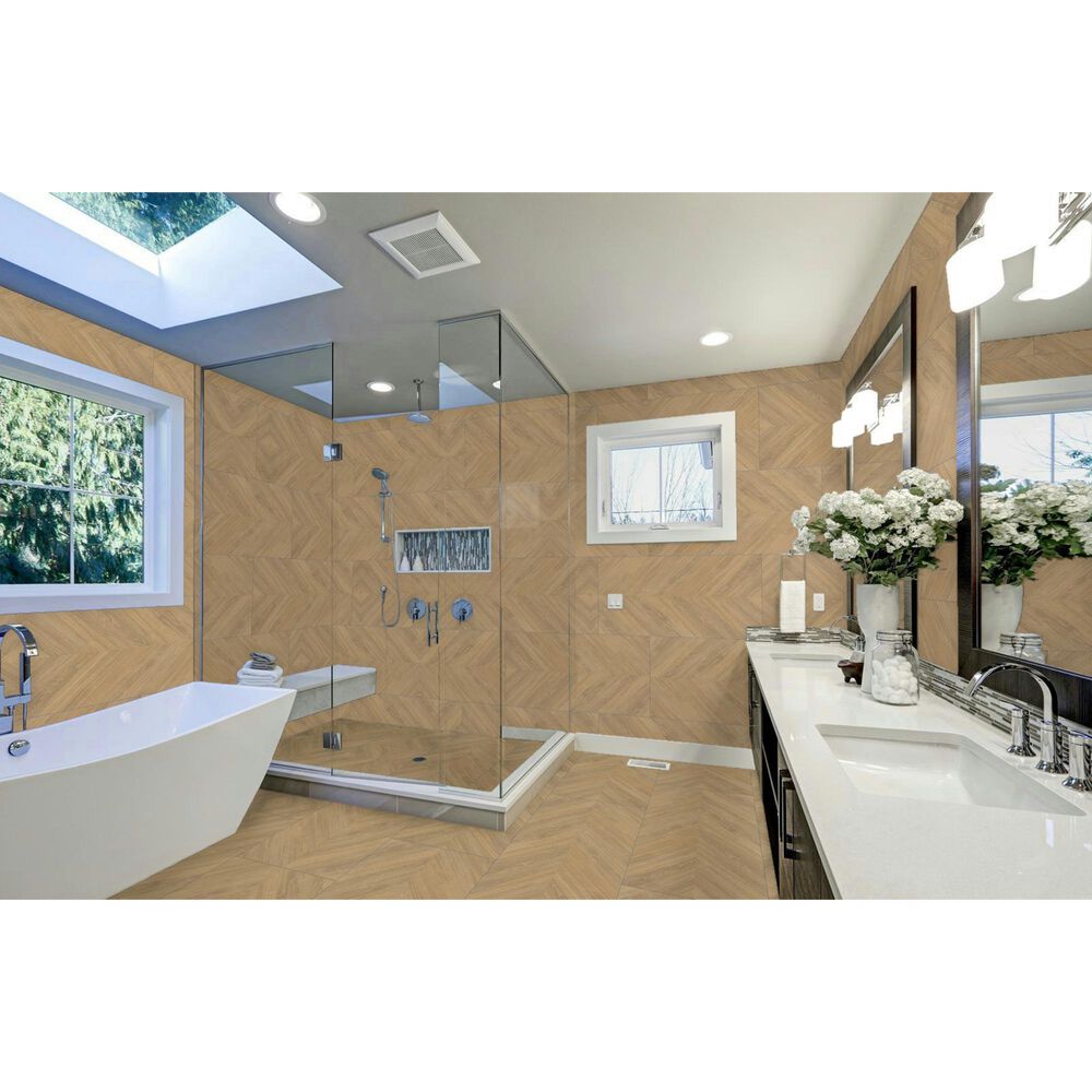 Emser Chorus Oak 24" x 47" Band Matte Porcelain Tile, , large