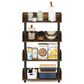 HOMLUX Turn-N-Tube 4-Tier Open Display Storage Bookshelf in Amber Pine and Black, , large
