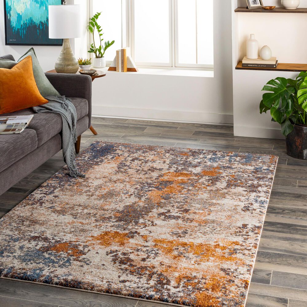 Surya Tuscany TUS-2328 Cream, Gray, Light Beige, Dusty Coral, Brown and Blue 12&#39; x 15&#39; Area Rug, , large