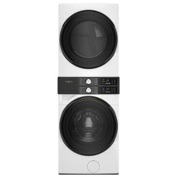Whirlpool 4.5 Cu. Ft. Smart Front Load Washer and 7.4 Cu. Ft. Electric Dryer Stack Laundry in White, , large