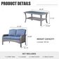 HOMLUX 2-Piece Patio Loveseat and Coffee Table Set in Denim Blue, , large