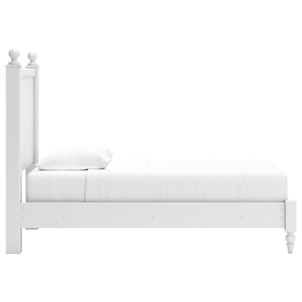 Ashley Mollviney Twin Panel Bed in Matte White, , large