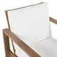 HOMLUX 7-Piece Patio Dining Set with 69" Rectangular Light Teak Table and Umbrella Hole in Beige, , large