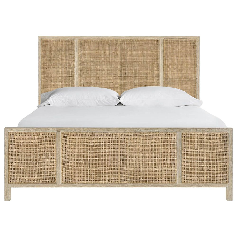 Universal Furniture Oasis Queen Panel Bed with Two Nightstands in Dockside and Natural, , large