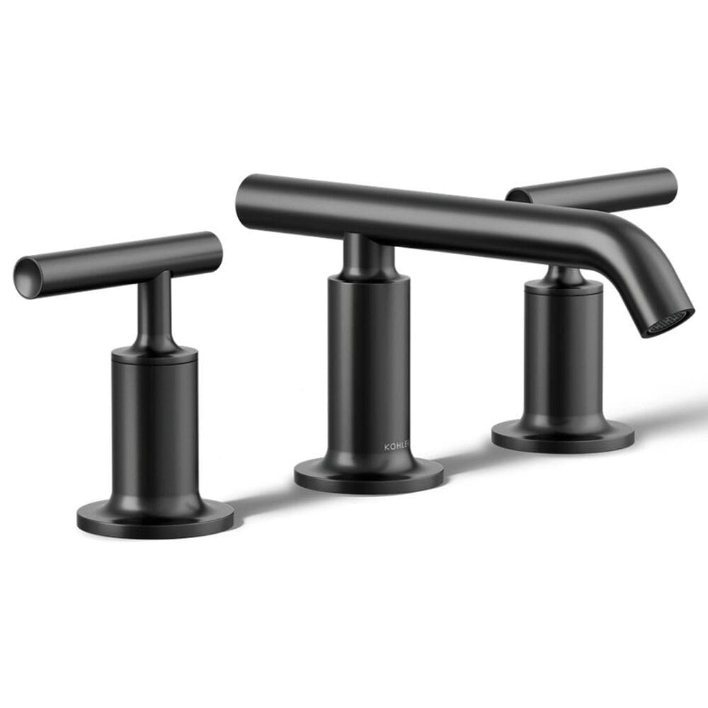Kohler Purist Widespread Bathroom Sink Faucet in Matte Black, , large