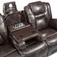 Steve Silver Oportuna Dual-Power Reclining Sofa with Drop-Down Table in Coffee, , large