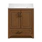 37B Lucerne 30" Single Bathroom Vanity in Dark Maplewood with Marble Top and Backsplash, , large