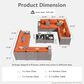 HOMLUX 12-Piece Modern Outdoor Sectional Furniture Set in Orange Red, , large