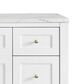 James Martin Vanities Breckenridge 60" Single Bathroom Vanity in Bright White with 3 cm Ethereal Noctis Quartz Top, Rectangular Sink and FreePower Wireless Charger, , large