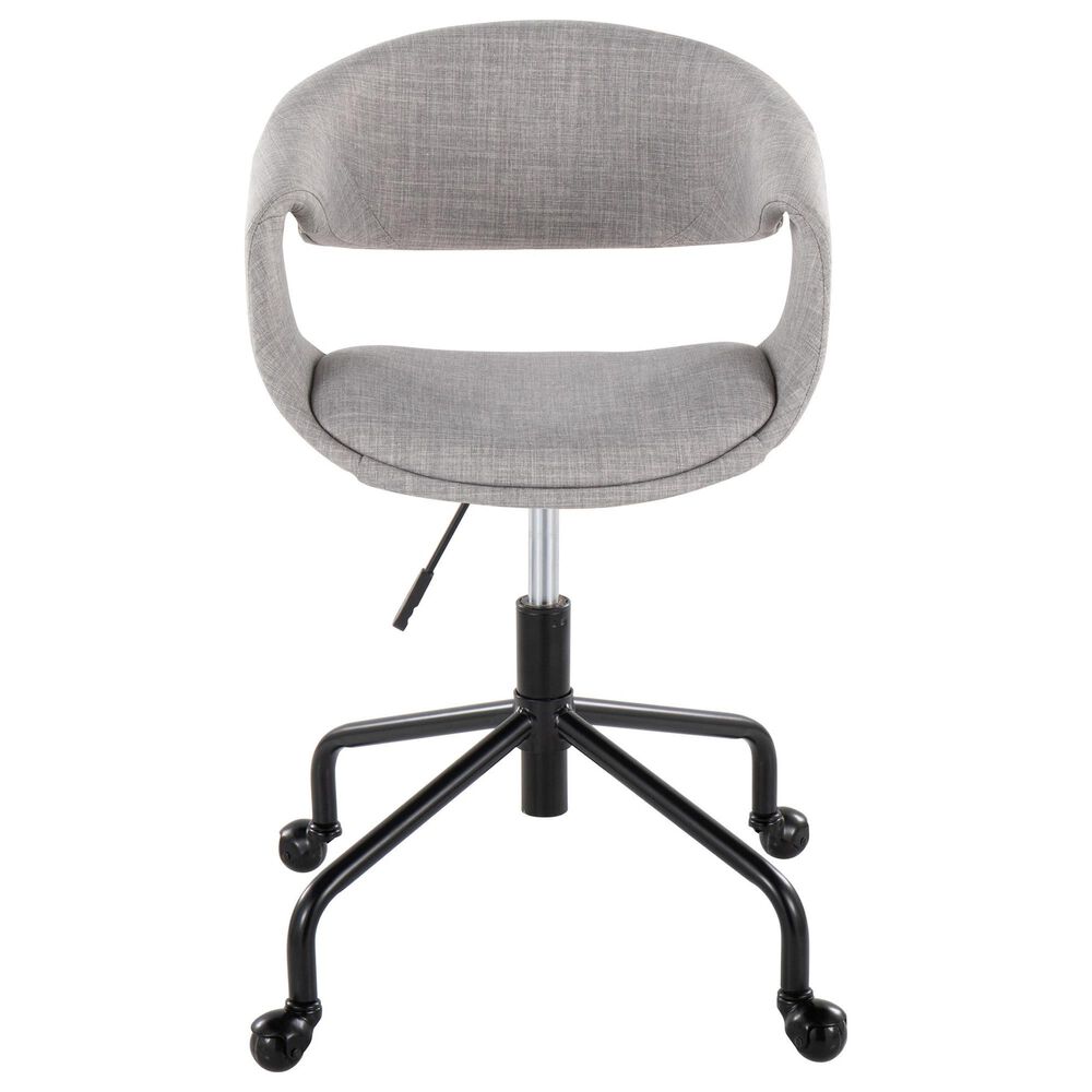 Lumisource Curvo Task Chair with Grey Cushion in Black, , large