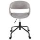 Lumisource Curvo Task Chair with Grey Cushion in Black, , large