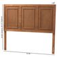 Baxton Studio Giordano Full Panel Headboard in Ash Walnut, , large